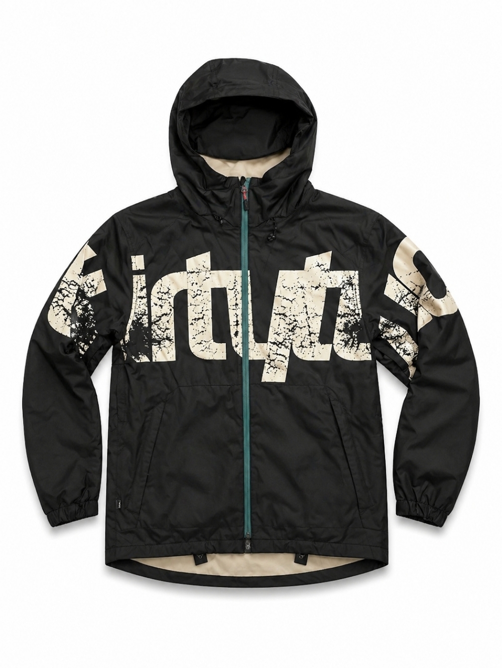 ThirtyTwo Snowboard Black Hooded Graphic Zip-Up Winter Ski Coat Men's Size M